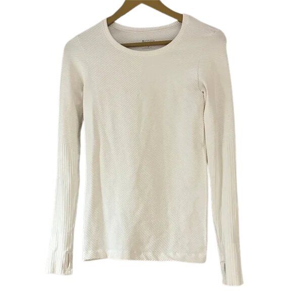 Athleta Tops - Athleta White Long Sleeve Performance Top – Thumbhole Athletic Shirt